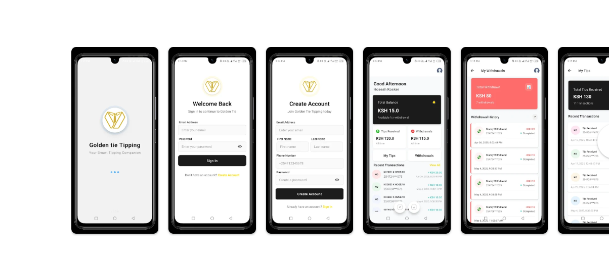 Golden Tie Tipping App gallery image